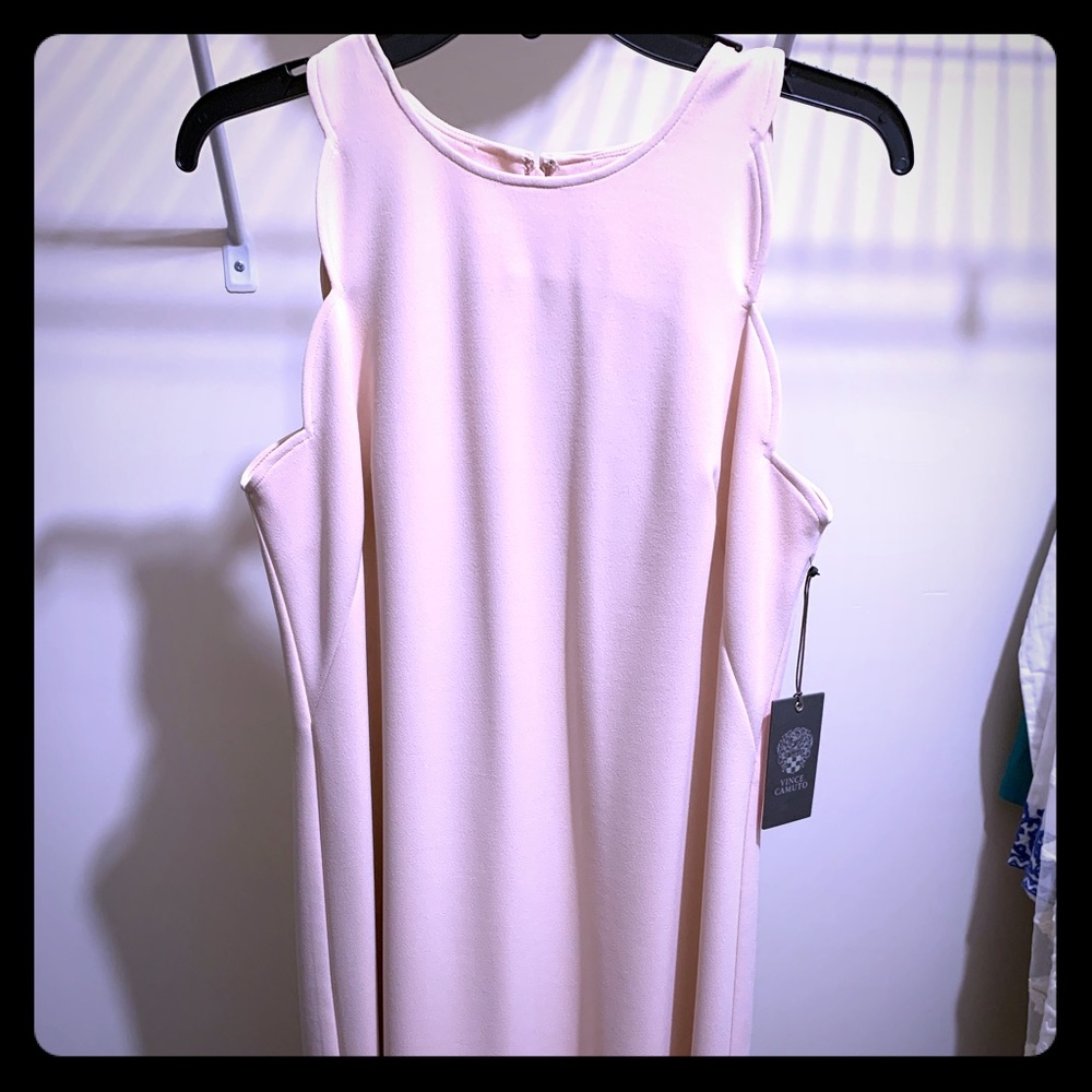 Knee length soft pink sleeveless dress; brand new